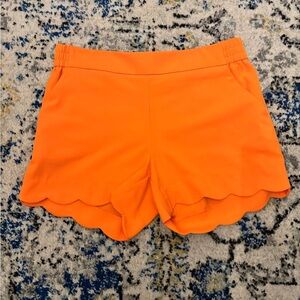 New York & Company Orange Scalloped Shorts